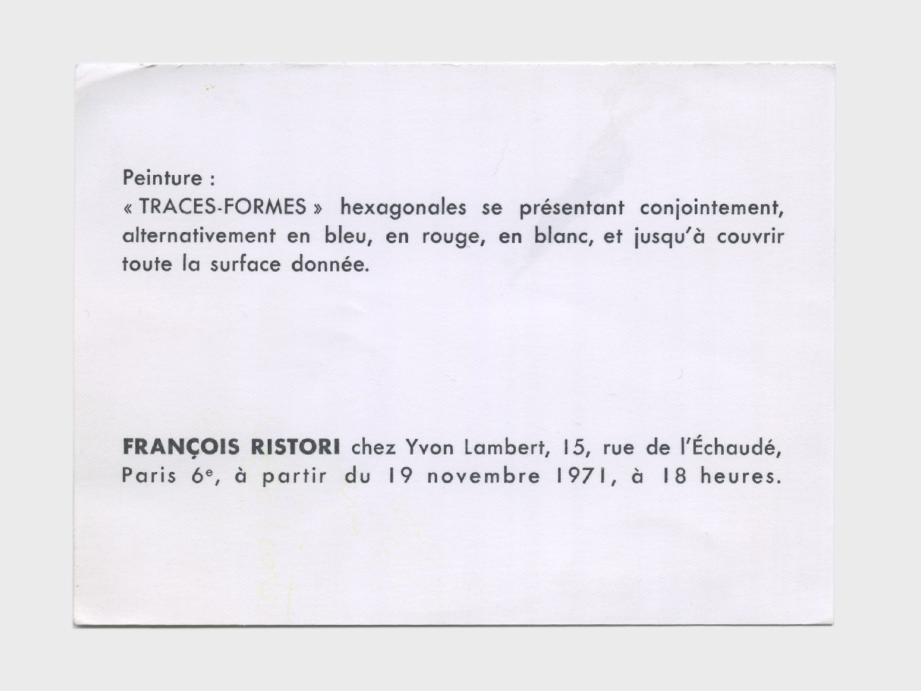 francois-ristori-exposition-yvon-lambert-1971-carton