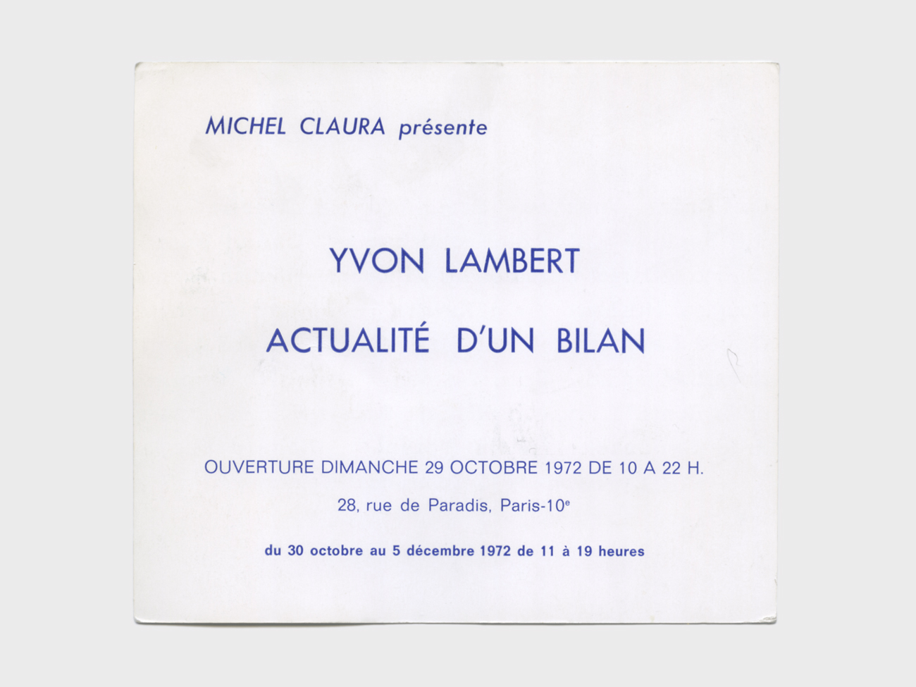 francois-ristori-exposition-yvon-lambert-1972-carton-recto